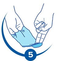 Instructions on how to remove disposable gloves step 5