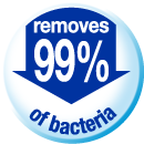 Removes 99 Percent Bacteria