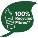 Unwrapped Leaf Recycled Fibres 100%