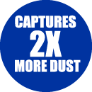 Captures 2x More Dust