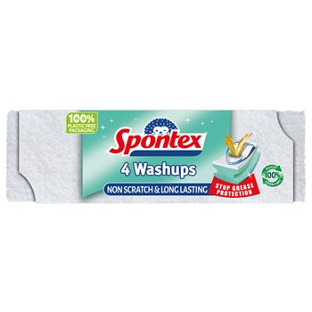 Washups Non Scratch Sponge Scourers 4 Pack